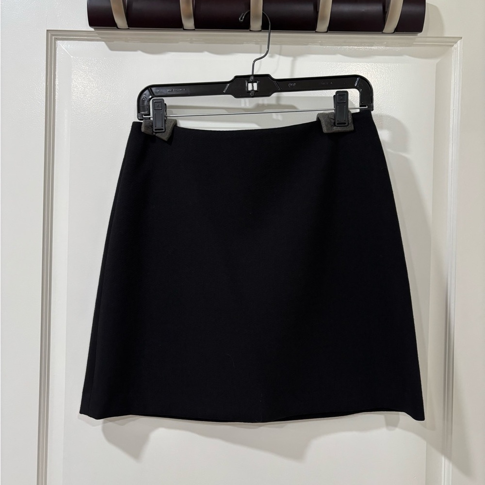 Theory Black A-Line Mini Skirt